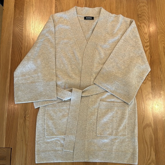 NAADAM Cashmere Ribbed Seamless Robe - Picture 6 of 8